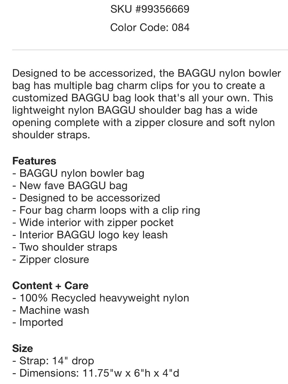 UO Exclusive BAGGU nylon bowler desert apricot tan - Picture 4 of 4